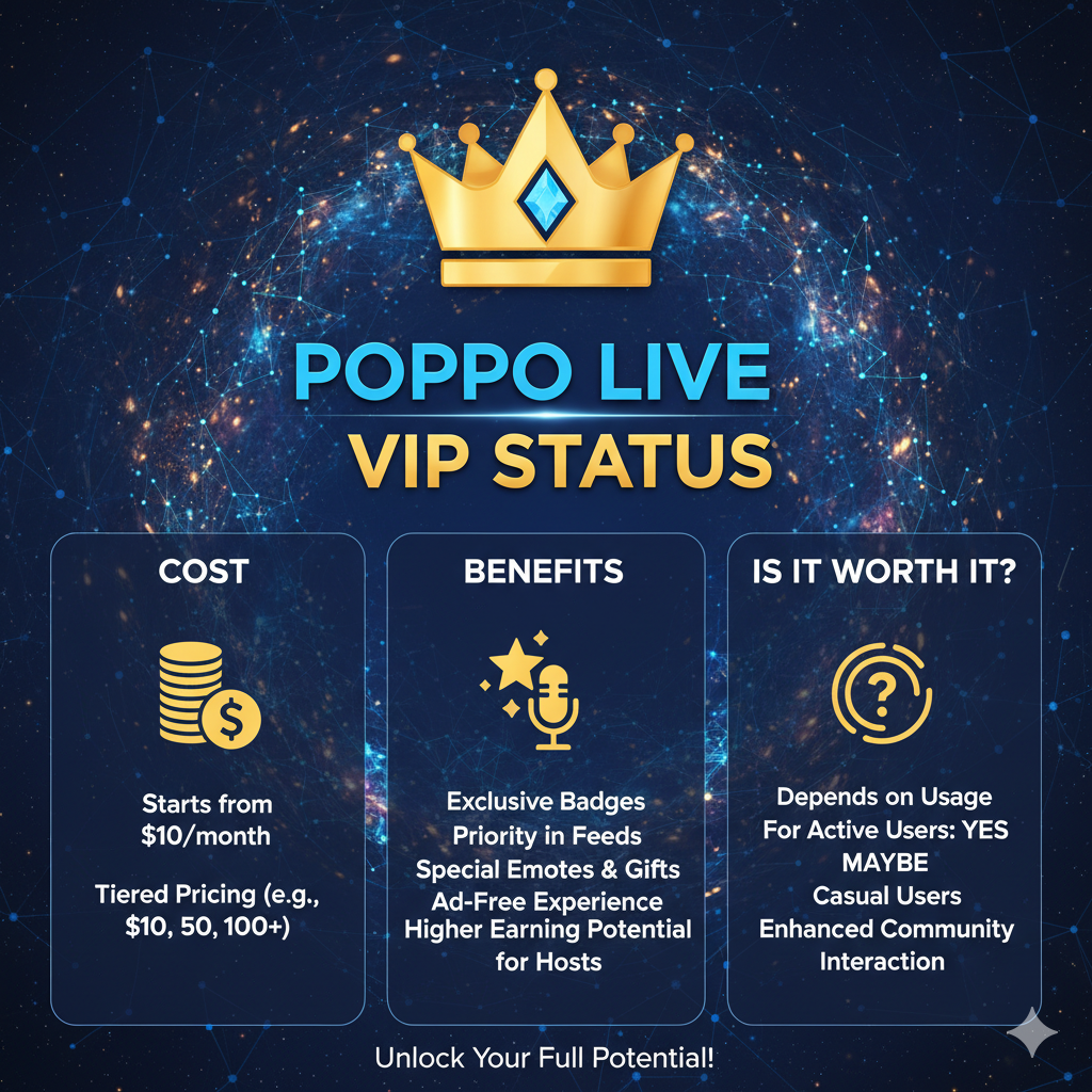 Poppo Live VIP Status: Cost, Benefits, and Is It Worth It?